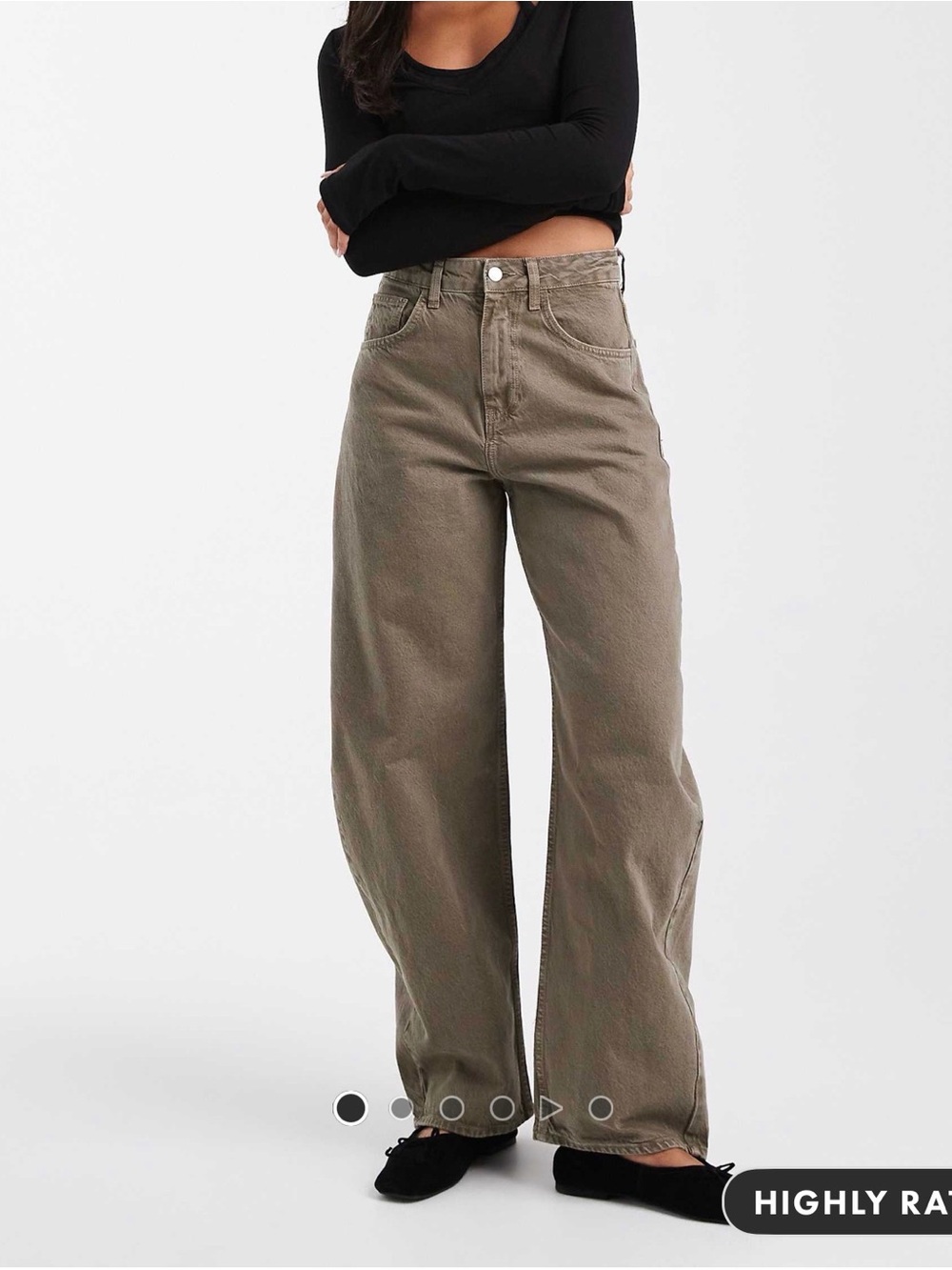 ASOS DESIGN high rise barrel leg jeans